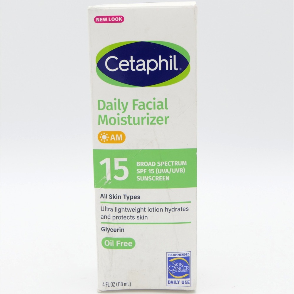 Cetaphil AM Daily Facial Moisturizer w/ SPF 15 Sunscreen 4oz All Skin Type 08/27